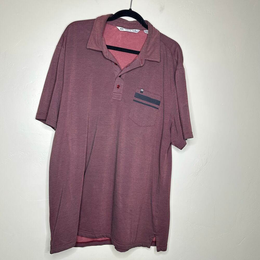 Travis Mathew Polo Shirt Lot Bundle Burgundy Blue Black Golf Performance Mens XL - Picture 2 of 10